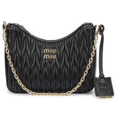 Стеганая сумка на плечо из кожи Miu miu